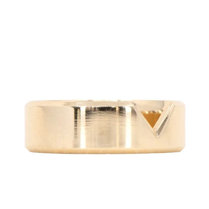 Anueva Jewelry Rings Inlet Wedding Band Flat Stackable 6mm Wedding Band in Recycled Gold