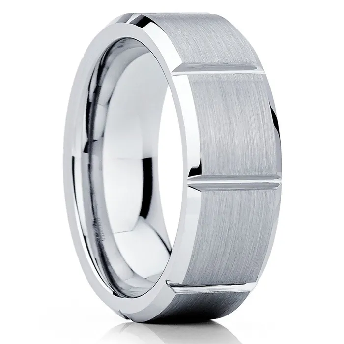Clean Casting Jewelry Rings Cobalt Wedding Band Cobalt Wedding Ring Brush Cobalt Ring Cobalt Chrome
