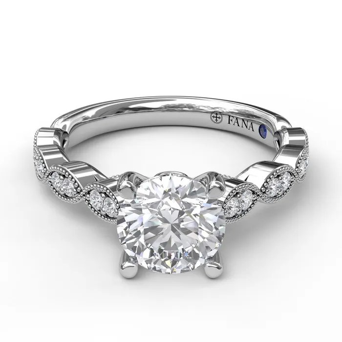 Rings FANA Vintage Marquise Shaped Engagement Ring Setting International Diamond Center