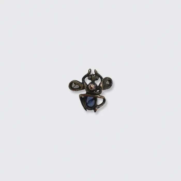21stfinds Earrings Diamond Ruby Sapphire Fly Earring Stickpin Conversion