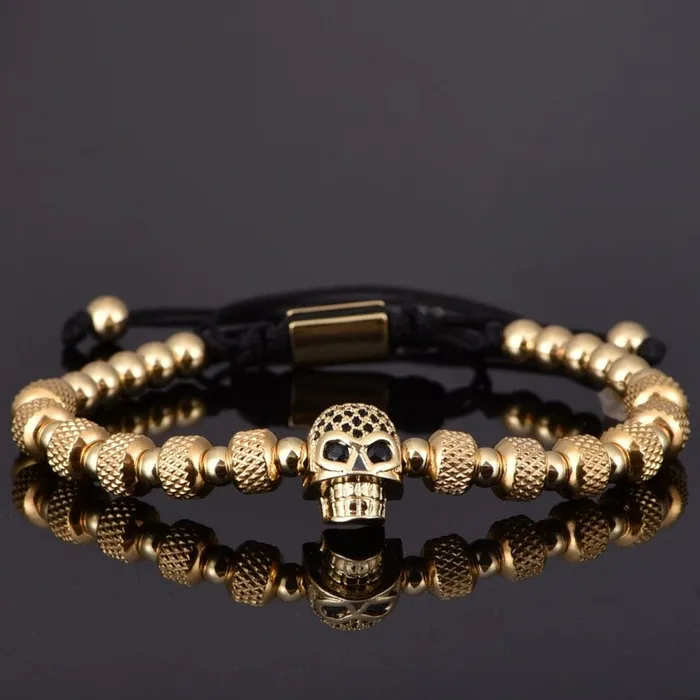 Bracelets Roman Skull 3pc Bracelet Set VVS Jewelry