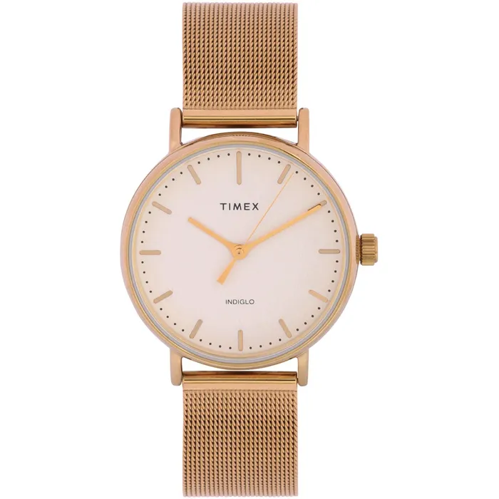 Bracelets Timex Timex Womens Watch Fairfield Quartz Off White Dial Mesh Bracelet TW2R26500VQ