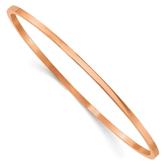 Chisel Bracelets Stainless Steel Pink IPplated Bangle