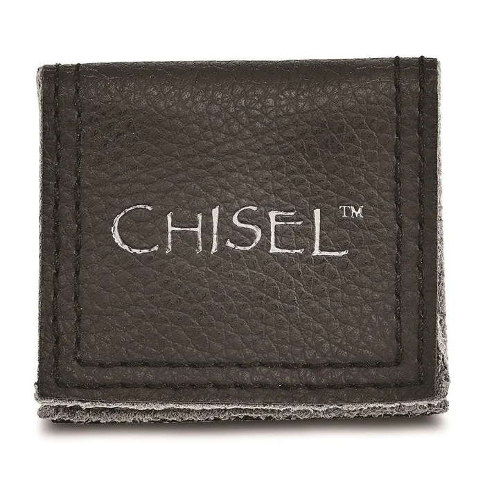 Chisel Rings Stainless Steel Polished Grooved and Textured Ring