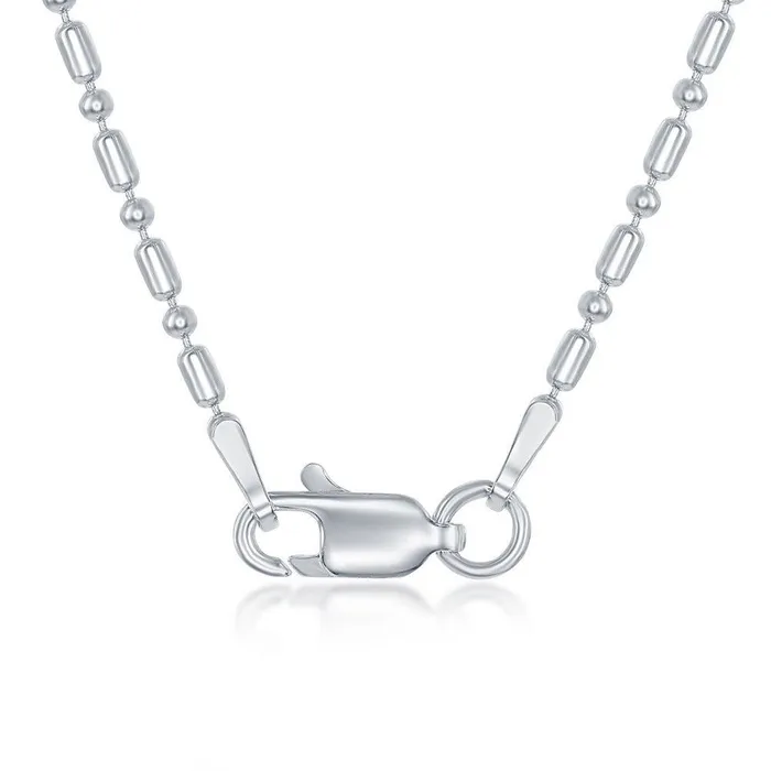Classic Rings Sterling Silver 19mm 11 Bead Chain 22 Classic Rings Sterling Silver 19mm 11 Bead Chain 22
