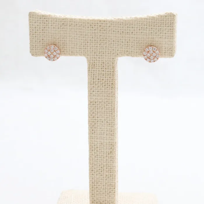from J Shop CZ Pave Small Circle Earrings Earrings