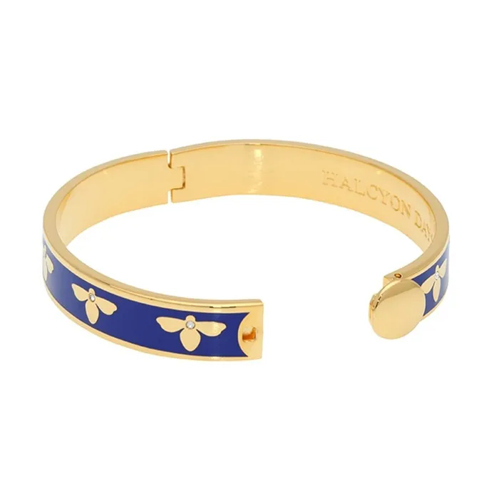 Halcyon Days PreStyled Sets Halcyon Days Bee Deep Cobalt Gold Bangle