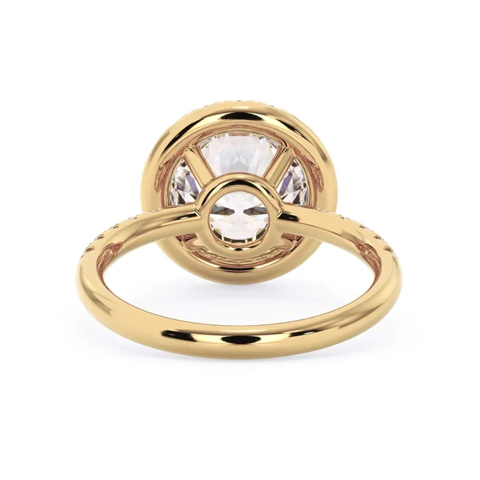 Halo Engagement Ring with Diamonds deBebians Rings