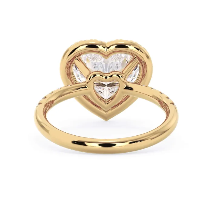 Halo Engagement Ring with Diamonds deBebians Rings