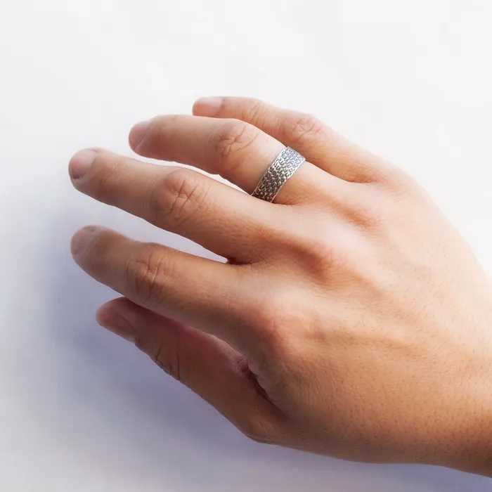 Lauren Wolf Jewelry Silver Double Snakeskin Band Rings
