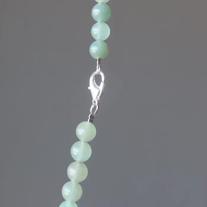 Necklaces Satin Crystals Green Aventurine Necklace Wear Your Wealth Stones