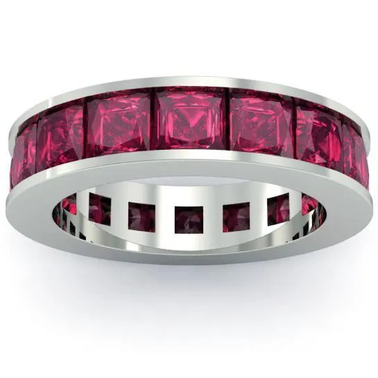 Rings deBebians Garnet Birth Stone Eternity Band