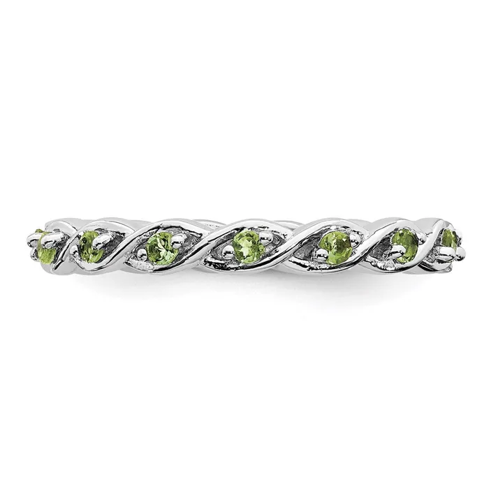 Rings Sterling Silver Stackable Expressions Peridot Ring QSK1477 Stackable Expressions Rings Sterling Silver Stackable Expressions Peridot Ring QSK1477 Stackable Expressions