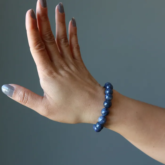 Satin Crystals Dumortierite Bracelet Blue CanDo Crystal Bracelets