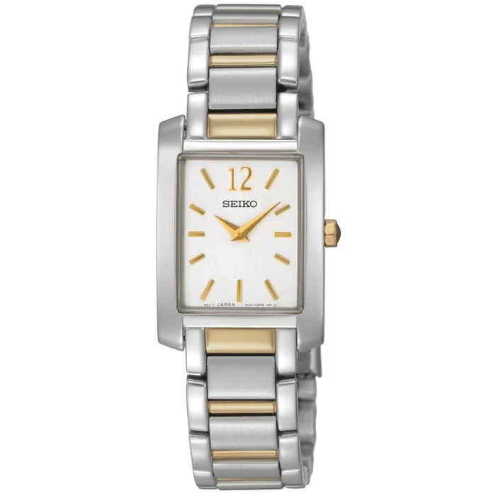Seiko SUJG25 Womens Dress White Dial Two Tone Stainless Steel Bracelet Watch Seiko Bracelets