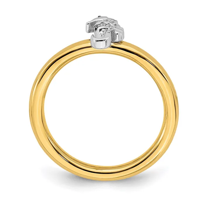 Stackable Expressions Rings SS GoldTone Stackable Expressions Seahorse Diamond Ring QSK2160 Stackable Expressions Rings SS GoldTone Stackable Expressions Seahorse Diamond Ring QSK2160