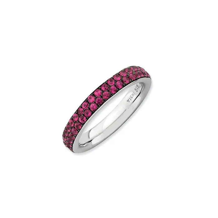 Stackable Expressions Rings Sterling Silver Stackable Expressions Polished Created Ruby Ring QSK663 Stackable Expressions Rings Sterling Silver Stackable Expressions Polished Created Ruby Ring QSK663