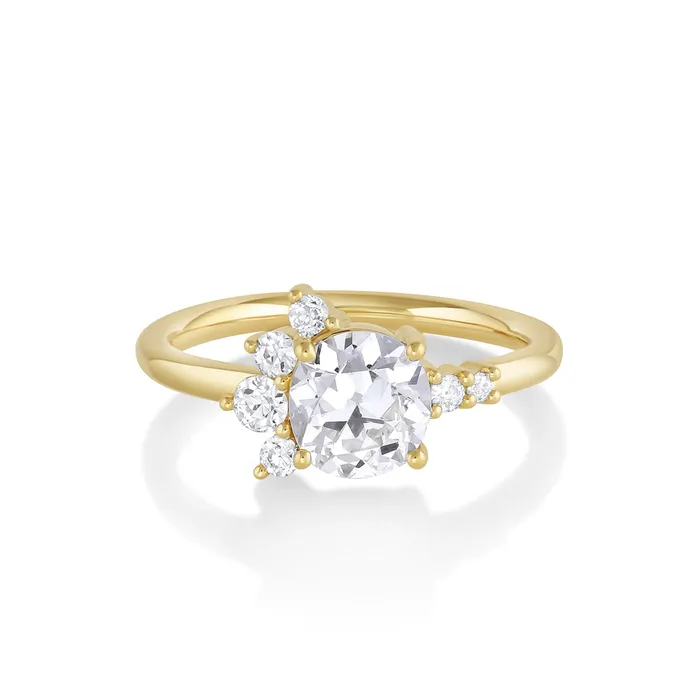 The Amelia Round Cluster Engagement Ring Marrow Fine Rings