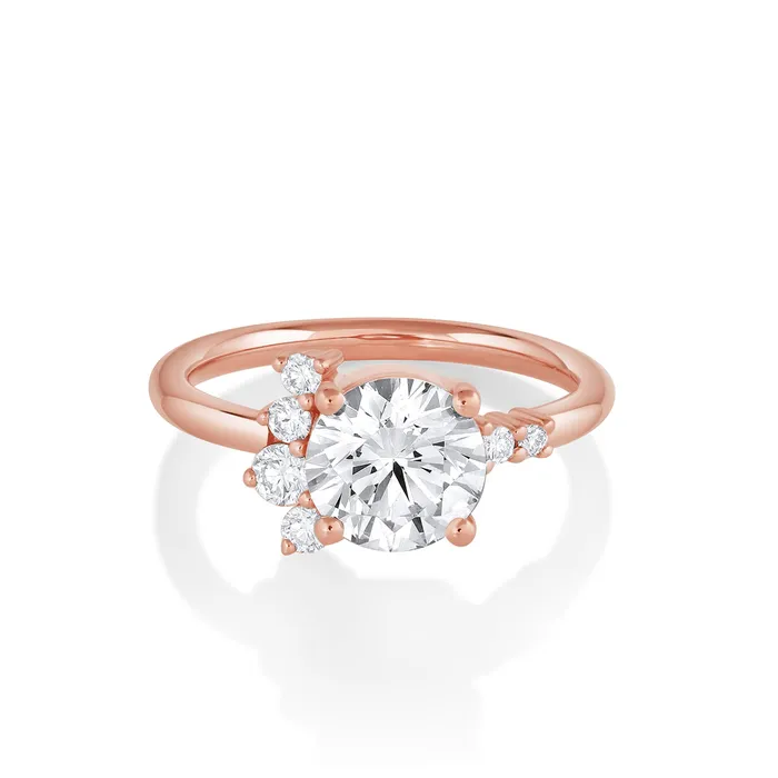 The Amelia Round Cluster Engagement Ring Marrow Fine Rings