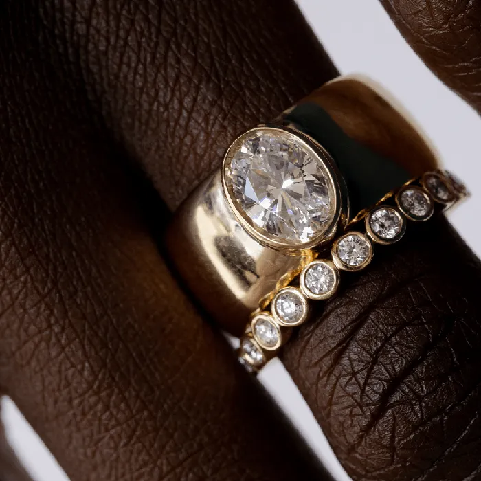 The Harlow Cigar Band Engagement Ring Marrow Fine Rings