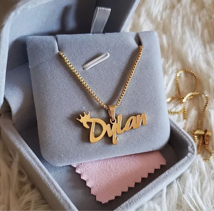 VVS Jewelry 14K Gold Custom Nameplate Choker VVS Jewelry PreStyled Sets