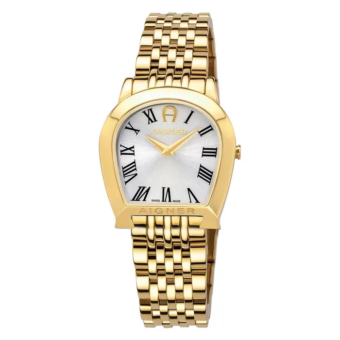 Aigner Bracelets Aigner Ale Ladies Gold Plated Case Wht Dial Gold Plated Bracelet
