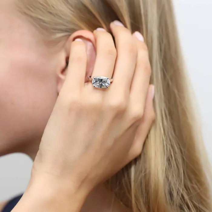 BERRICLE Rings Milgrain Solitaire 55ct CZ Ring Set in Sterling Silver