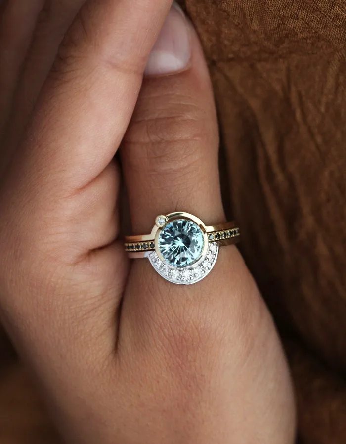 Capucinne Rings Eileen Sapphire Diamond Ring