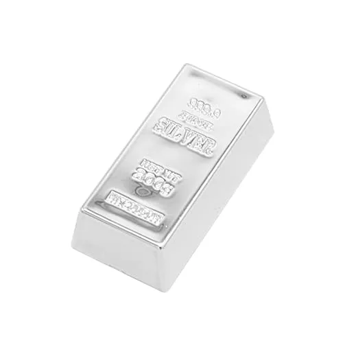 LOOM TREE Fake Silver Simulated Silver Brick for Halloween Home Decor Ornament Small Home Garden Home Dcor Doorstops Dropshipped via Social Commerce Network Necklaces