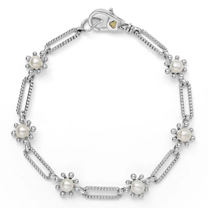 Luna Fleur Pearl Link Bracelet LAGOS Bracelets