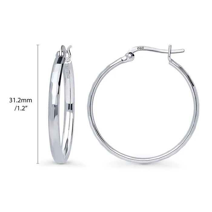 Medium Hoop Earrings in Sterling Silver 12 BERRICLE Earrings