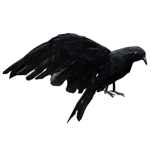 Necklaces Dropshipped via Social Commerce Network LOOM TREE Lifelike Simulated Feathered Birds Crow Garden Halloween Decor Photo PropsOther Home Decor