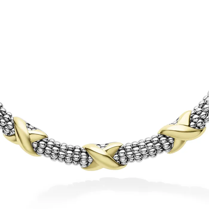 Necklaces LAGOS Embrace Five Station X Caviar Necklace