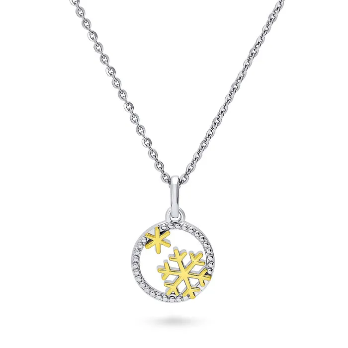 Necklaces Snowflake Pendant Necklace in Sterling Silver BERRICLE
