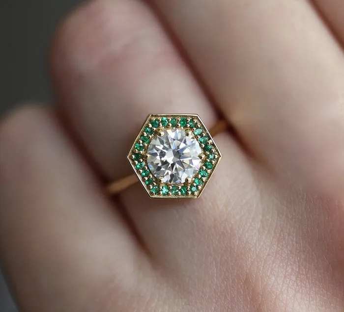 Rhea Lab Diamond Engagement Ring Capucinne Rings