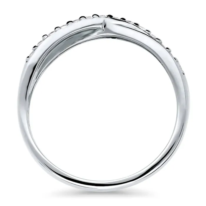 Rings BERRICLE Infinity Criss Cross CZ Ring in Sterling Silver