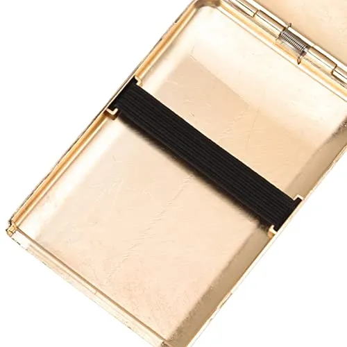Rings Dropshipped via Social Commerce Network Cigarette Storage Box Elastic Band with Good Sealing Three Open Cigarette Boxes for Daily Use Gold for 20 Fine Cigarettes