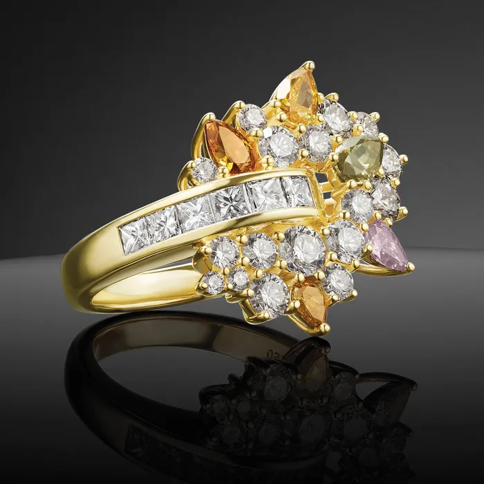 Studio 18K Gold Multi Color Diamond Ring LAGOS Rings