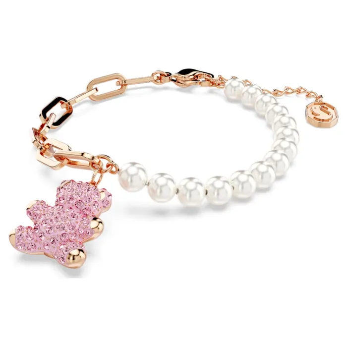 Swarovski Teddy Bracelet Bear Pink Rose goldtone plated Medium Swarovski Bracelets Swarovski Teddy Bracelet Bear Pink Rose goldtone plated Medium Swarovski Bracelets
