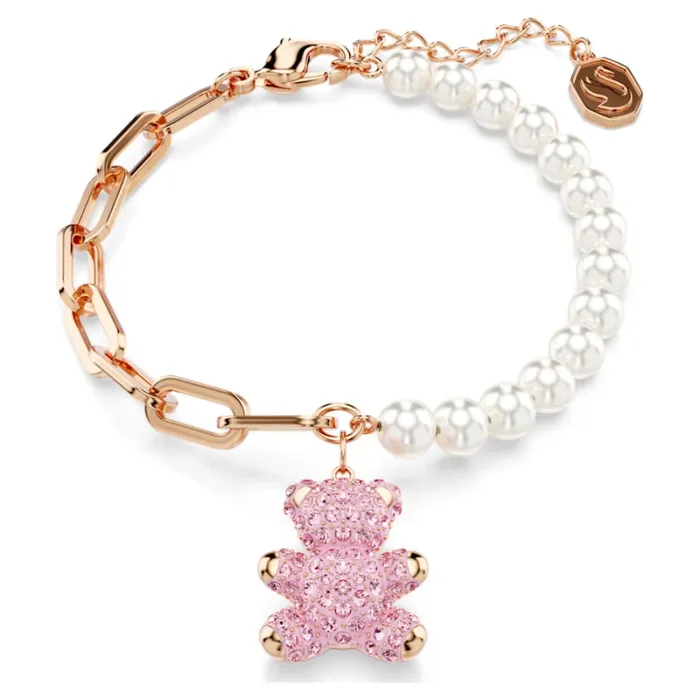 Swarovski Teddy Bracelet Bear Pink Rose goldtone plated Medium Swarovski Bracelets Swarovski Teddy Bracelet Bear Pink Rose goldtone plated Medium Swarovski Bracelets