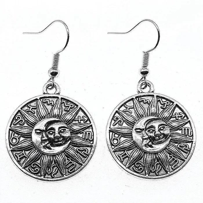 WickedAF Sun and Moon Round Earrings Earrings